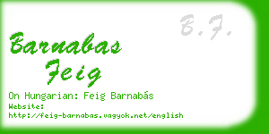 barnabas feig business card